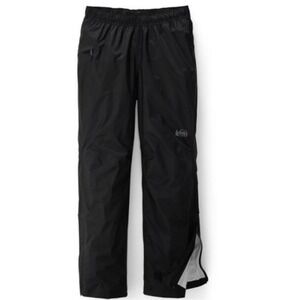 REI Co-Op Men's Black Packable Essential Rain Pants Sz L SHORT Waterproof Hiking